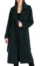 Women's Badgley Mischka Mixed Media Wool Blend Coat