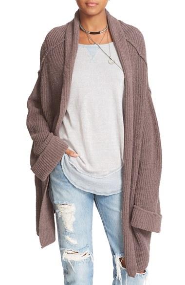 Women's Free People Low Tide Cardigan /small - Grey