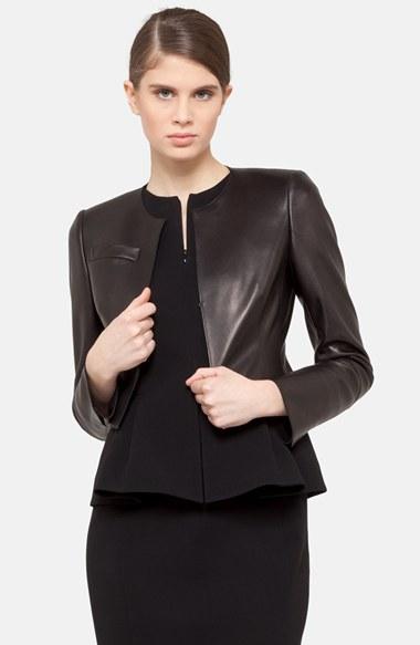 Women's Akris 'hasso' Leather Crop Jacket