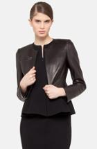 Women's Akris 'hasso' Leather Crop Jacket