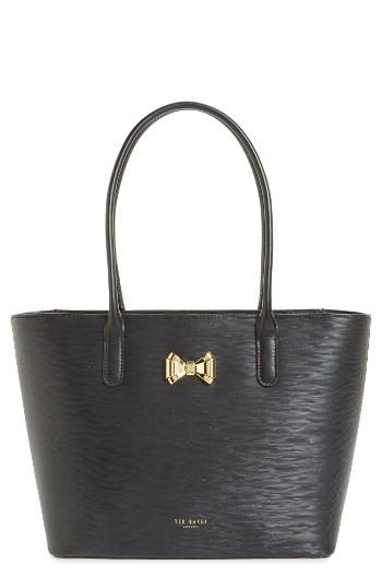 Ted Baker London Small Leather Shopper - Black