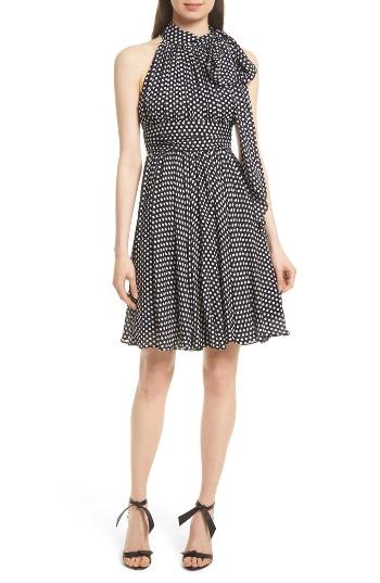 Women's Milly Lydia Dot Print Silk Fit & Flare Dress