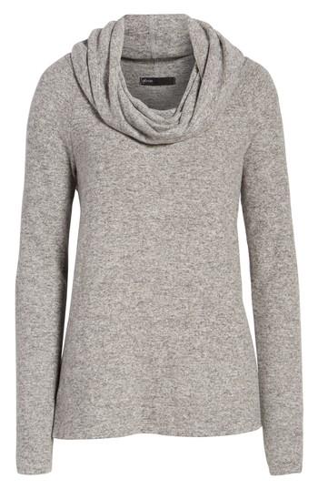 Petite Women's Gibson Convertible Neckline Cozy Fleece Tunic, Size P - Grey