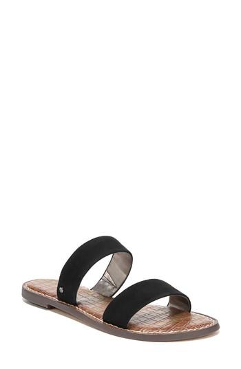 Women's Sam Edelman Gala Two Strap Slide Sandal M - Black