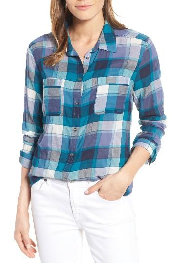 Women's Caslon Long Sleeve Crinkle Cotton Shirt