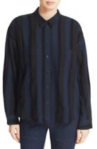 Women's Rachel Comey Texture Stripe Drop Shoulder Shirt