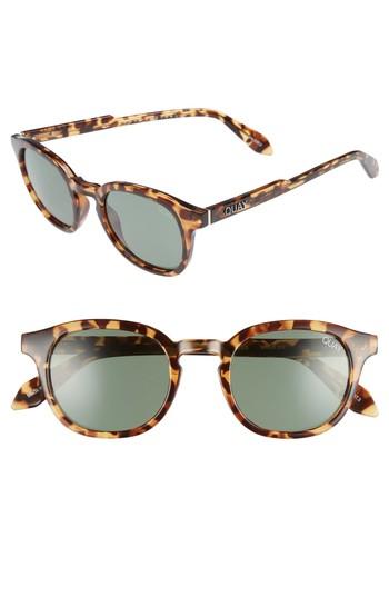 Men's Quay Australia Walk On 47mm Polarized Sunglasses - Tort / Green Lens
