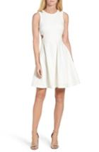 Women's French Connection Lula Stretch Fit & Flare Dress - White