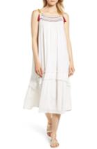 Women's Velvet By Graham & Spencer Embroidered Gauze Midi Dress - White