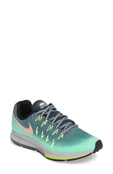 Women's Nike Air Zoom Pegasus 33 Shield Running Shoe M - Green