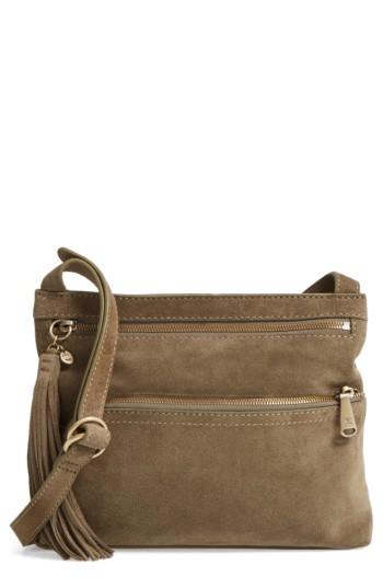 Hobo Cassie Calfskin Suede Crossbody Bag - Green