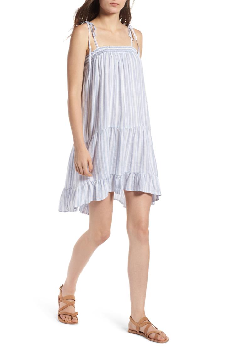 Women's Fendi Cutout Heart Reversible Fit & Flare Dress Us / 44 It - Blue