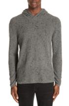 Men's John Varvatos Collection Wool Cashmere Hooded Sweater - Grey