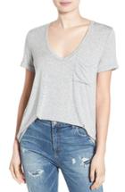 Women's Lush Deep-v Neck Tee - Grey