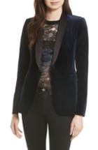Women's Alice + Olivia Macey Velvet Tuxedo Jacket