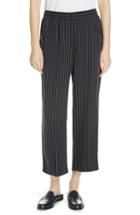 Women's Eileen Fisher Pinstripe Crop Wide-leg Pants, Size - Blue
