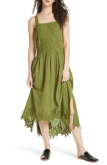 Women's Free People In Your Arms Applique Maxi Dress, Size - Green