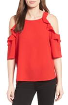 Women's Gibson Cold Shoulder Top - Red