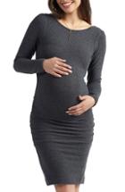Women's Baby Moon Presley Maternity Dress - Grey