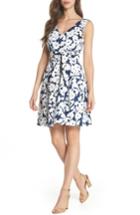 Women's Adrianna Papell Daisy Field Fit & Flare Dress - Blue