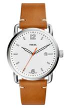 Men's Fossil The Commuter Leather Strap Watch, 42mm