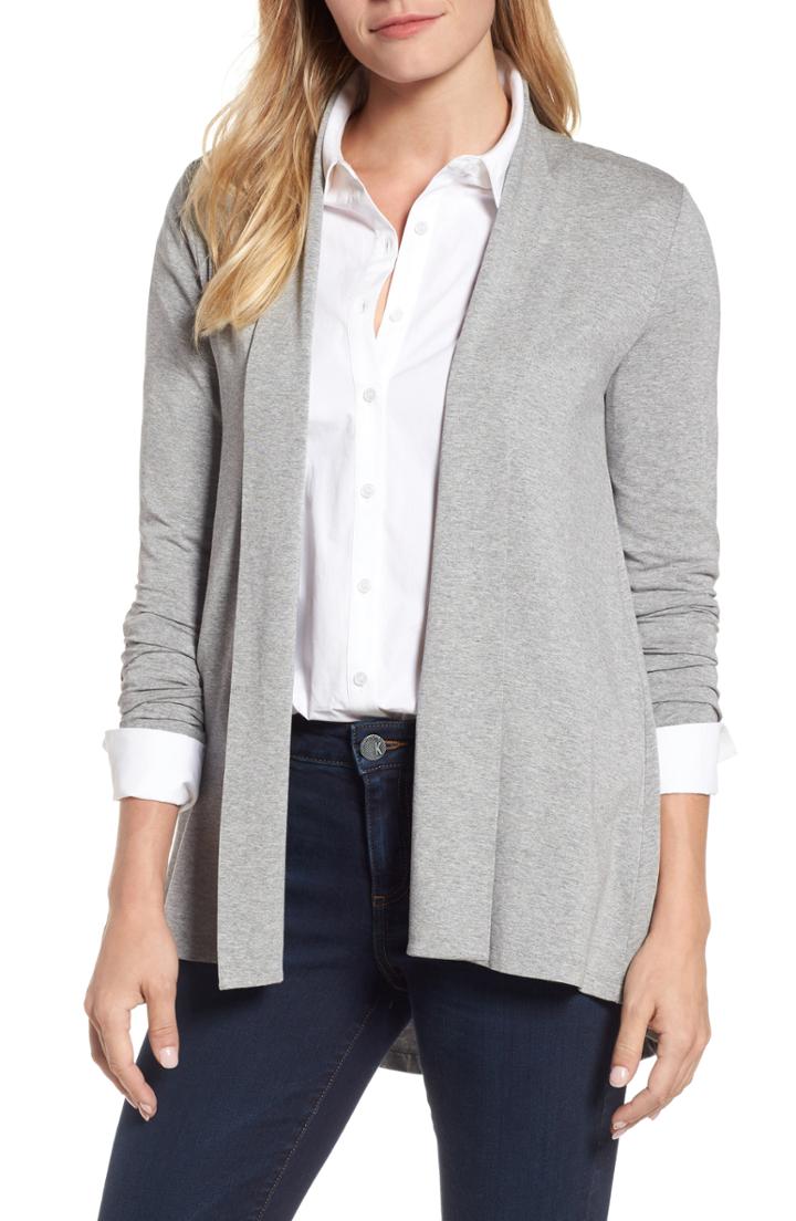 Women's Vince Camuto Open Front Cardigan, Size - Grey