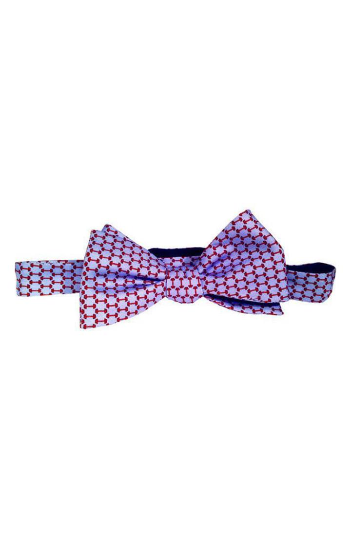 Men's Lazyjack Press Lift Silk Bow Tie, Size - Blue