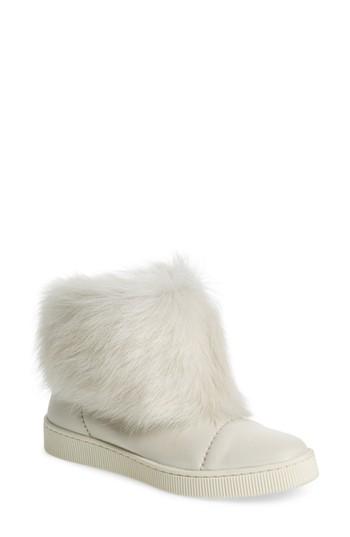 Women's Pedro Garcia Priya Genuine Shearling Sneaker Boot Us / 38eu - White