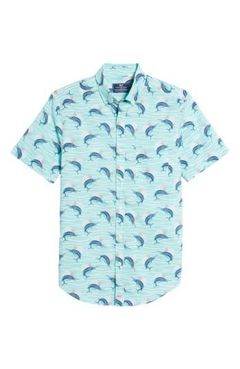 Men's Vineyard Vines Classic Fit Print Short Sleeve Sport Shirt