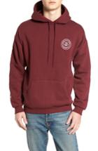 Men's Brixton Oath Fleece Hoodie, Size - Burgundy