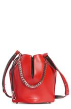 Alexander Mcqueen Leather Bucket Bag - Red