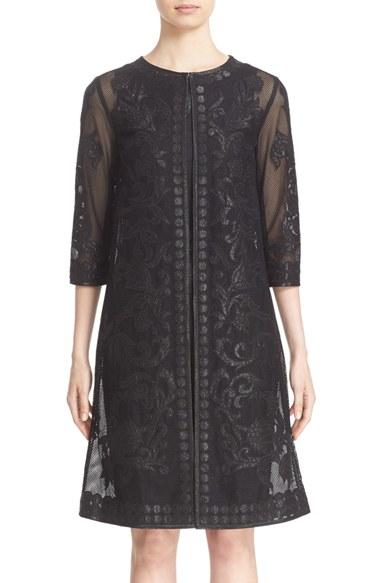 Women's St. John Collection Gilded Garden Mesh Topper