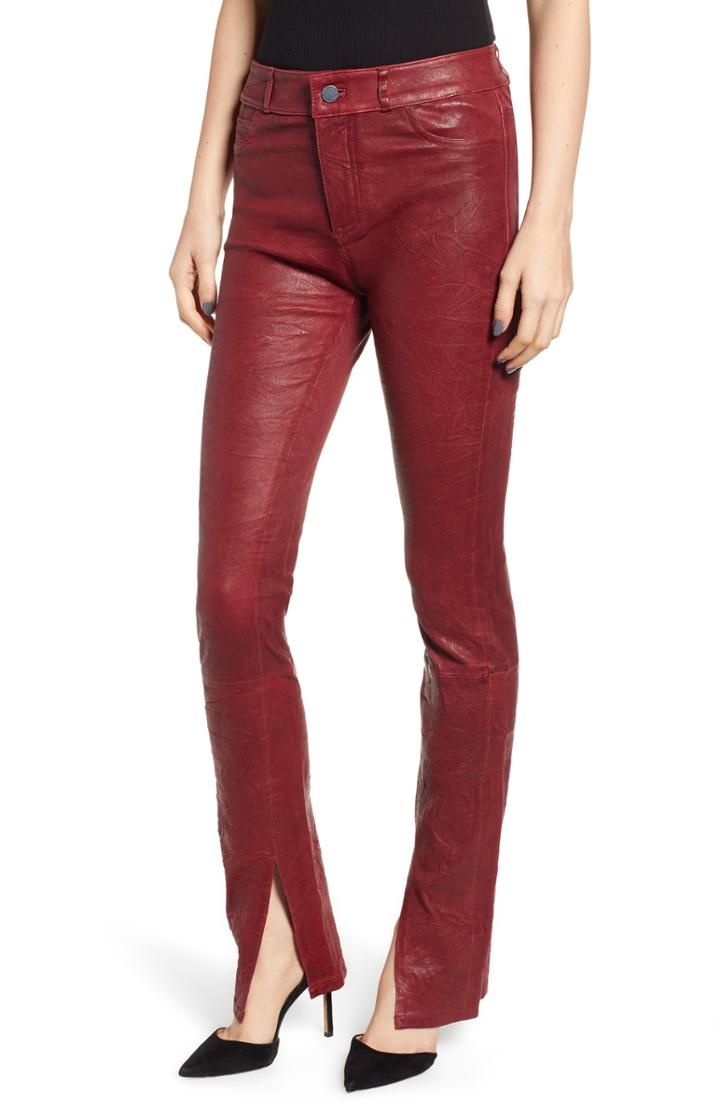Women's Paige Constance Leather Skinny Pants