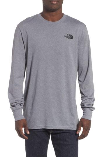 Men's The North Face Red Box Long Sleeve T-shirt - Grey