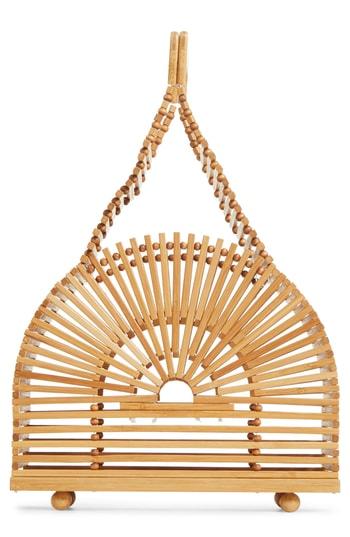 Cult Gaia Mini Dome Bamboo Handbag - Brown