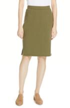 Women's Eileen Fisher Organic Cotton Pencil Skirt, Size - Green