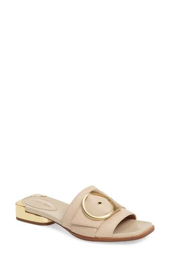 Women's Calvin Klein Anthea Slide Sandal .5 M - Beige