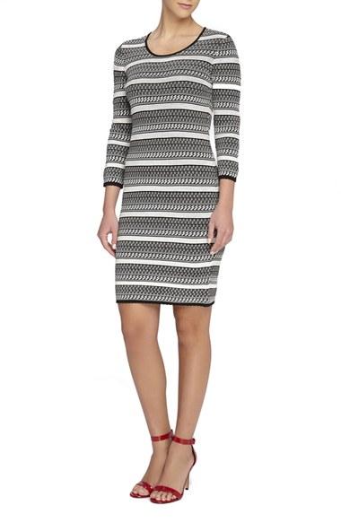 Women's Catherine Catherine Malandrino 'miriam' Pattern Stripe Sweater Dress