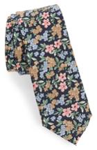 Men's 1901 Cassidy Floral Silk Skinny Tie, Size - Blue