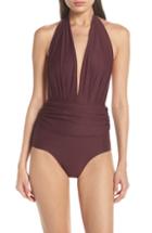 Women's Lenny Niemeyer Plunge One-piece Swimsuit - Burgundy