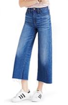 Women's Madewell High Rise Crop Wide Leg Jeans - Blue