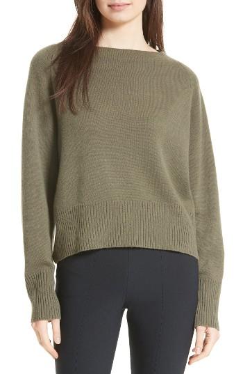 Women's Vince Boat Neck Cashmere Sweater - Green