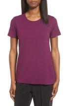 Women's Eileen Fisher Short Sleeve Jersey Tee, Size - Purple