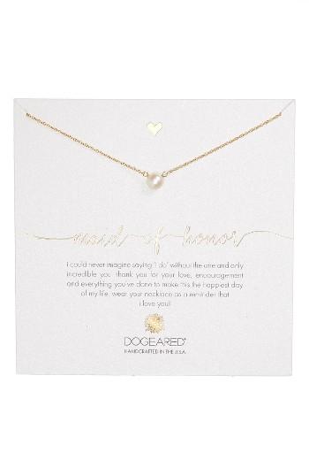 Women's Dogeared Maid Of Honor Pearl Pendant Necklace