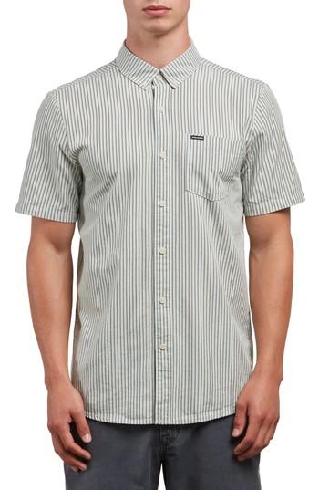 Men's Volcom Mix Bag Woven Shirt - Green
