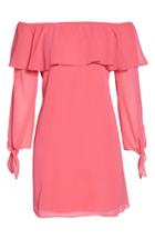 Women's Sam Edelman Off The Shoulder Tie-cuff Shift Dress - Pink