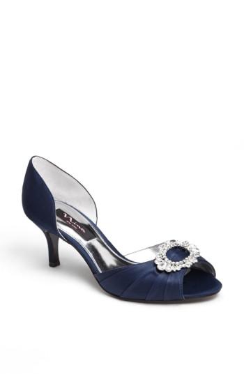 Women's Nina 'crystah' Embellished Satin Pump .5 M - Blue