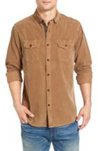 Men's Jeremiah 'jaymes' Pigment Dyed Corduroy Shirt, Size - Brown
