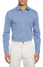 Men's John Varvatos Star Usa Slim Fit Solid Dress Shirt .5r - Blue