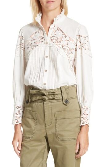 Women's Rebecca Taylor Tara Eyelet Blouse - Ivory